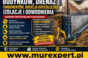 Drenaż opaskowy i odwodnienie terenu - odkopanie fundamentów, izolacje pionowe